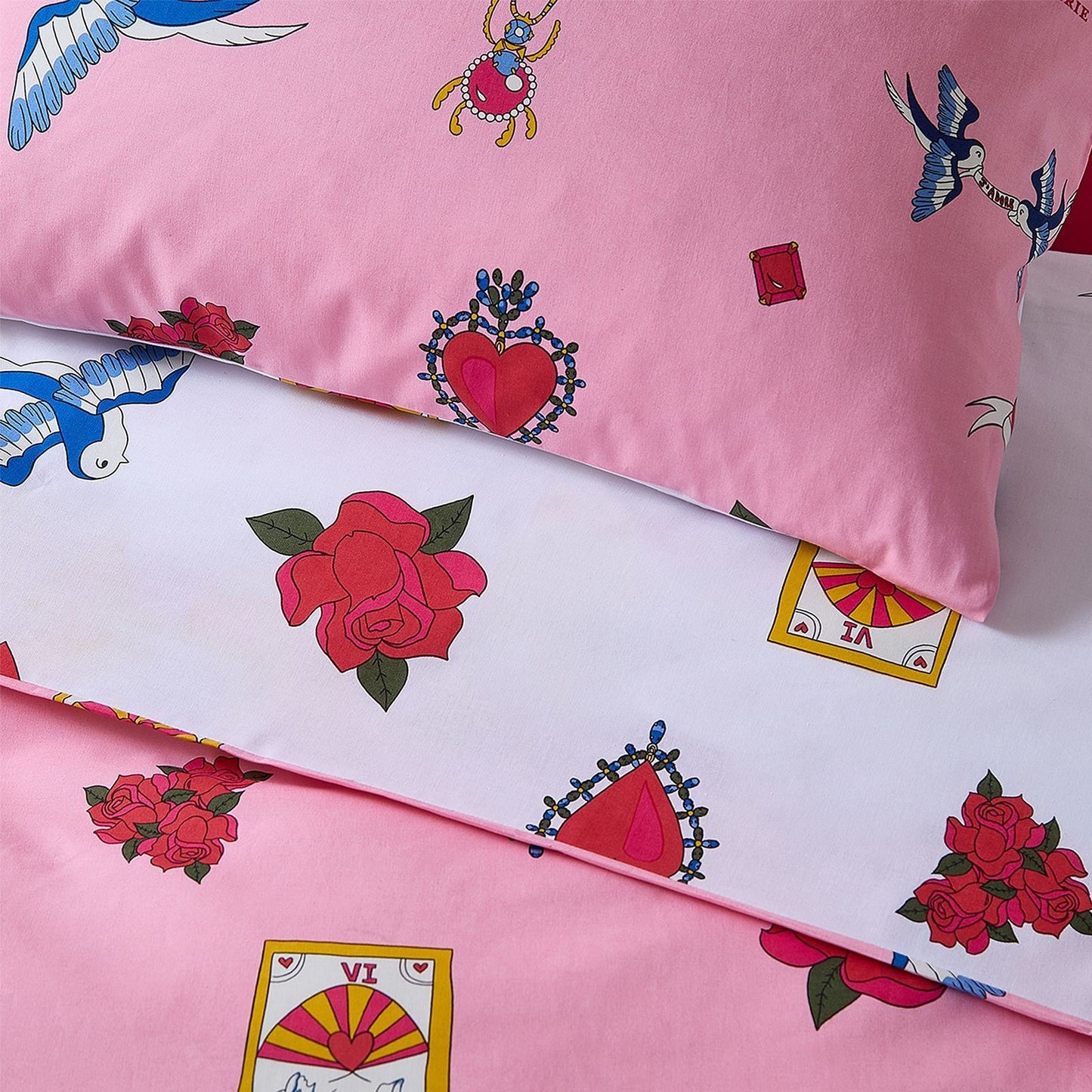 Their Nibs Mon Coeur Pink Duvet Cover Set