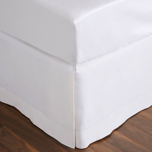 1000TC Cotton Sateen Snow Fitted Sheet
