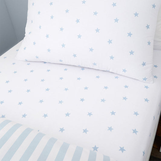 Bianca Mini Star & Stripes Blue Fitted Sheet