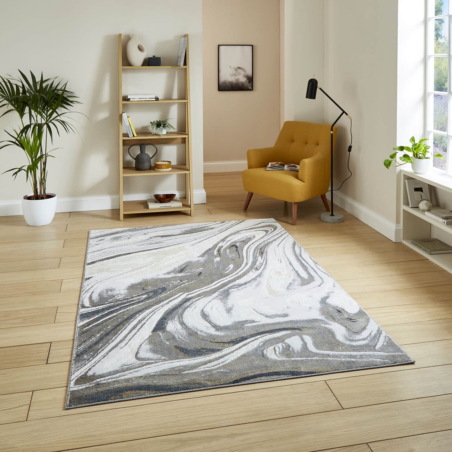 Tidal TL841 Silver Modern Abstract Rug
