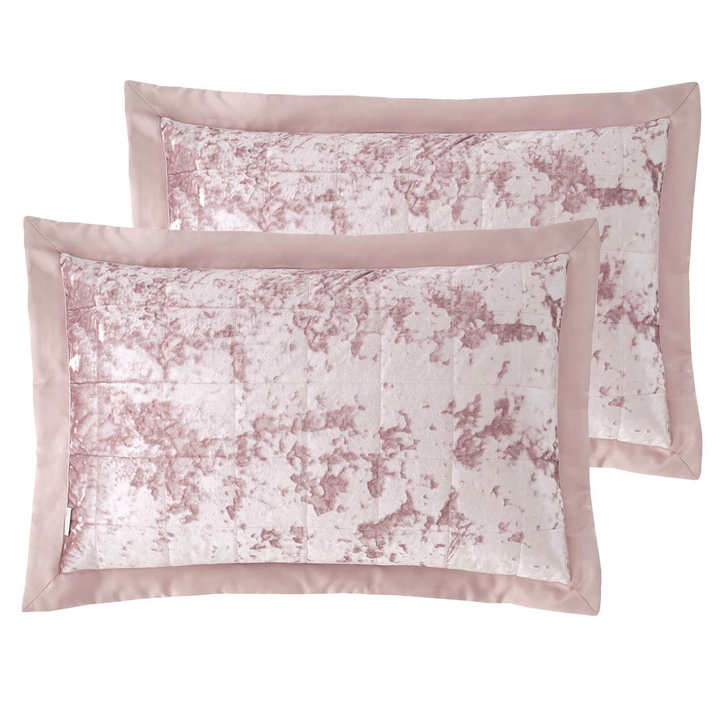 Crushed Velvet Blush Pillowsham Pair