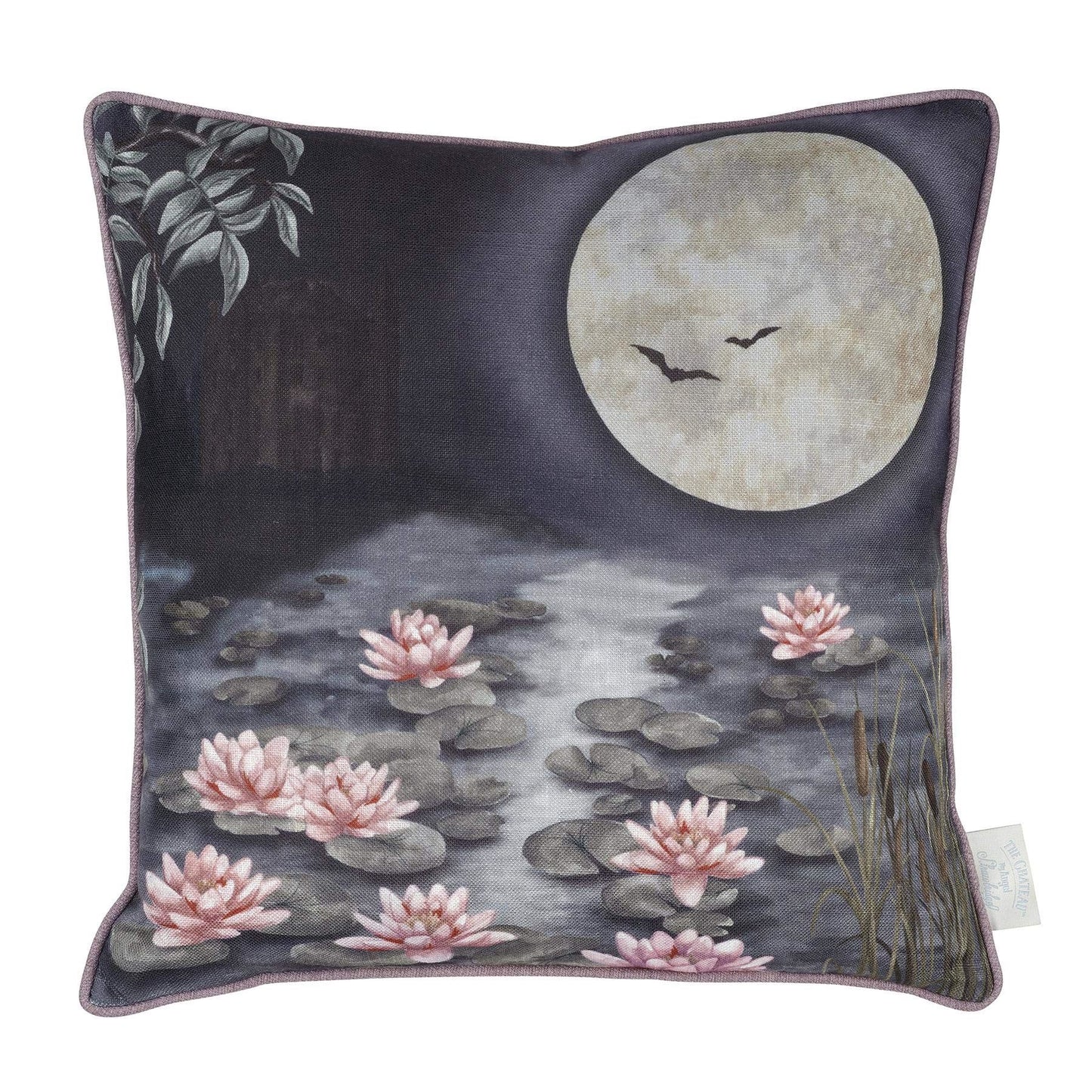 Moonlight Lily Garden Dusk Cushion Cover