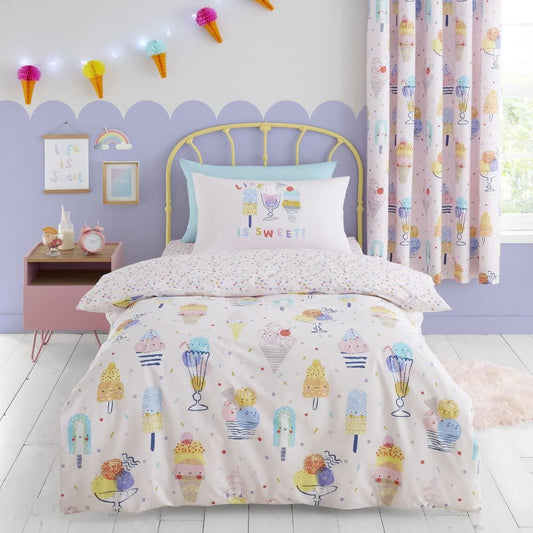 Ice Cream Fundae Pink Kids Duvet Set