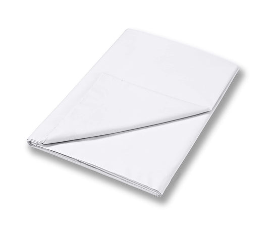 400 TC Cotton Sateen White Flat Sheet