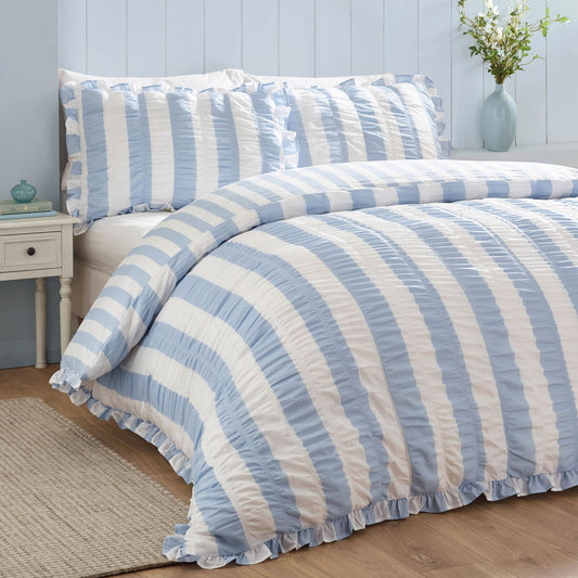 catherine-lansfield-seersucker-frill-striped-bedding-duvet-cover-set-blue