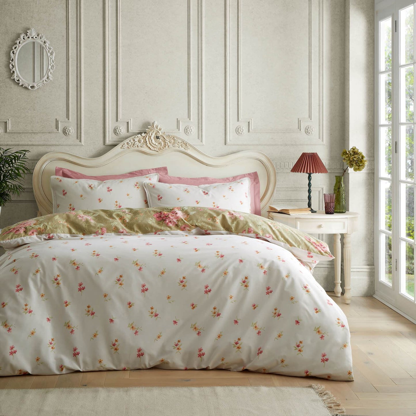 Penelope Floral Green Duvet Cover Set