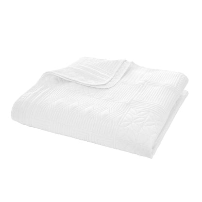 Folkstone Geo White Bedspread