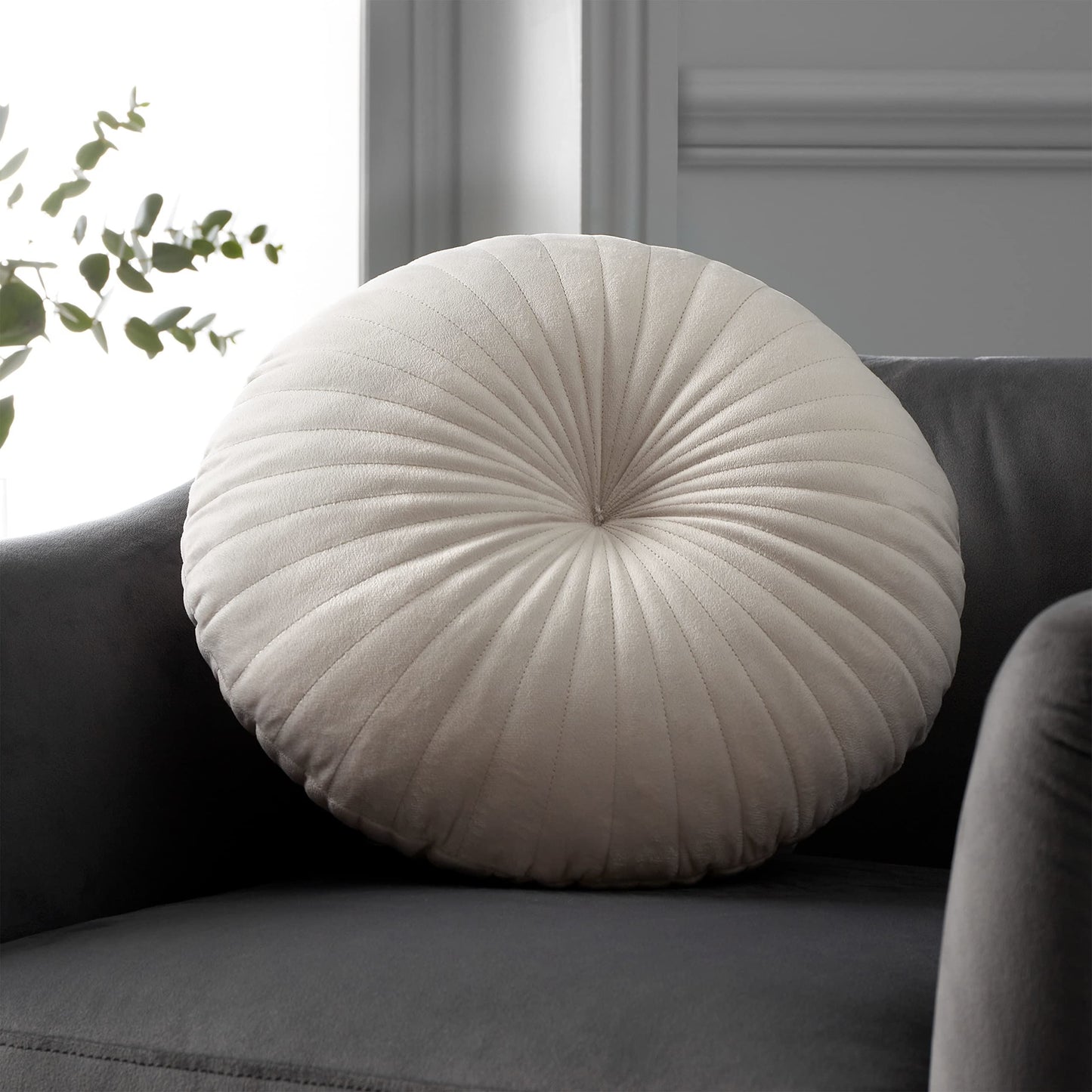 Living Round Natural Filled Cushion