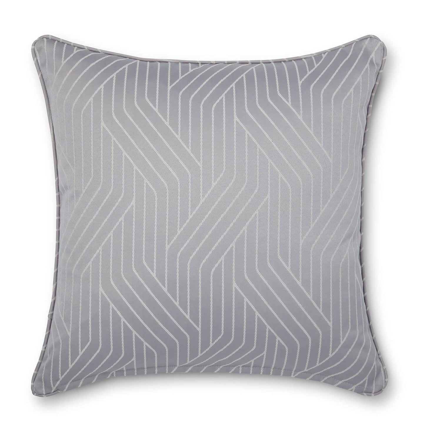 Linear Geo Grey Silver Filled Cushion