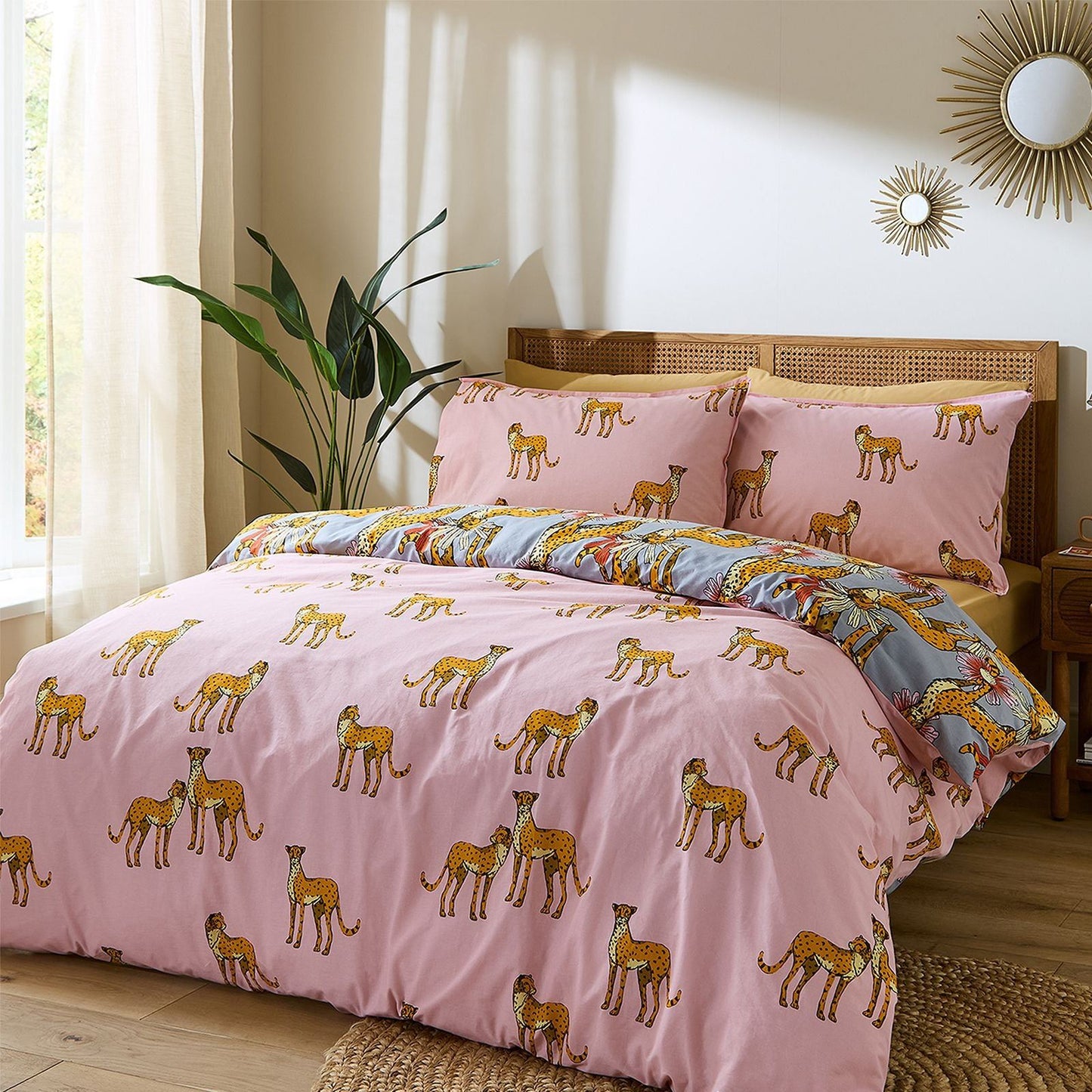 Their Nibs Untamed Cheetah Grey Duvet Cover Set