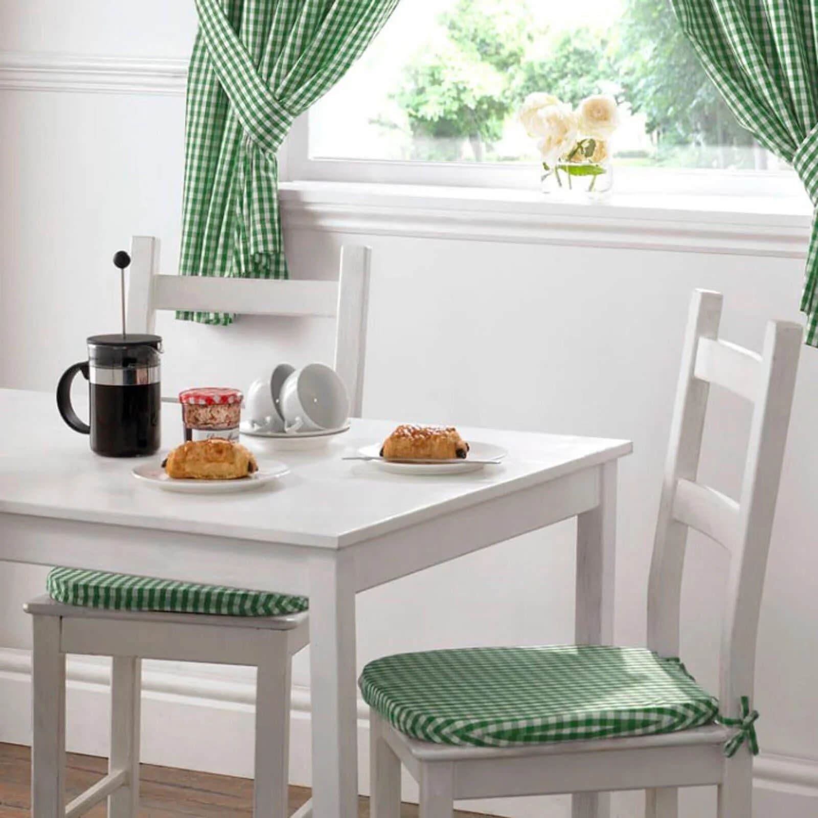 Gingham Green Seat Pad