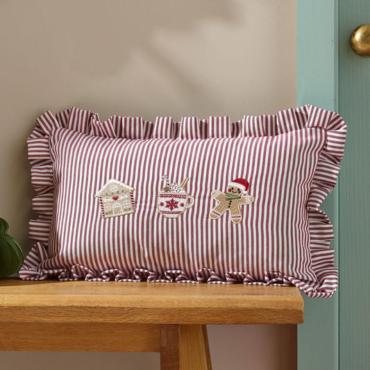 catherine-lansfield-christmas-gingerbread-stripe-cushion-natural