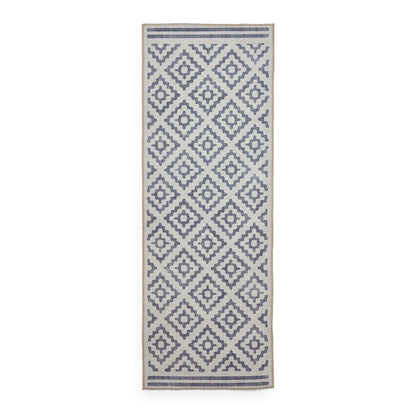 Coral H1058 Blue Modern Washable Rug