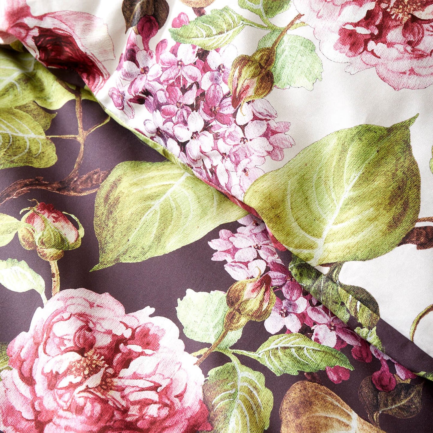 Pia Floral Plum Duvet Cover Set