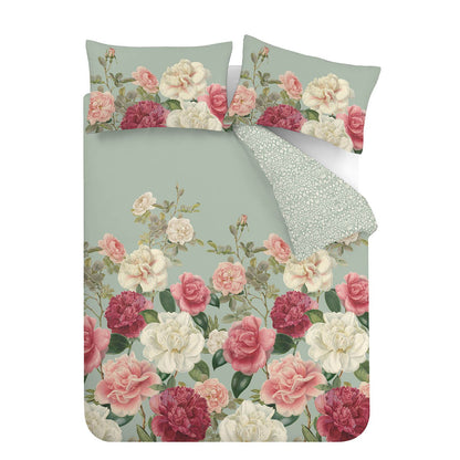 Rose Garden Green Duvet Cover Set