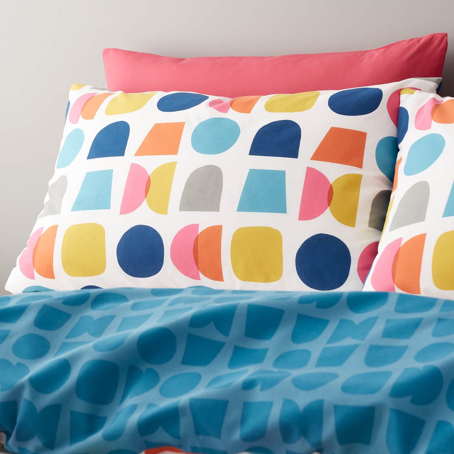 Connect Geo Teal Duvet Cover Set