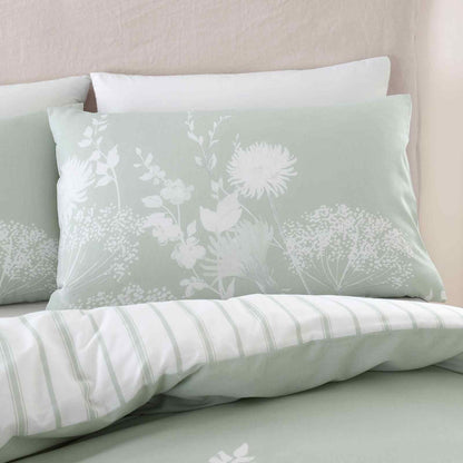 Meadowsweet Floral Green Duvet Cover Set