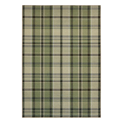 Hug Rug Eco-Washable Isla Plaid Emerald
