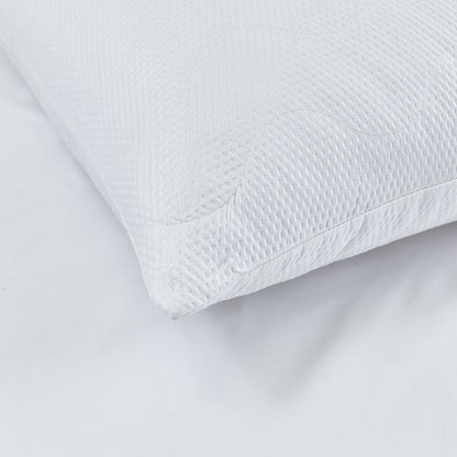 Luxury Quilted Comfort Embossed Pillow Pair White