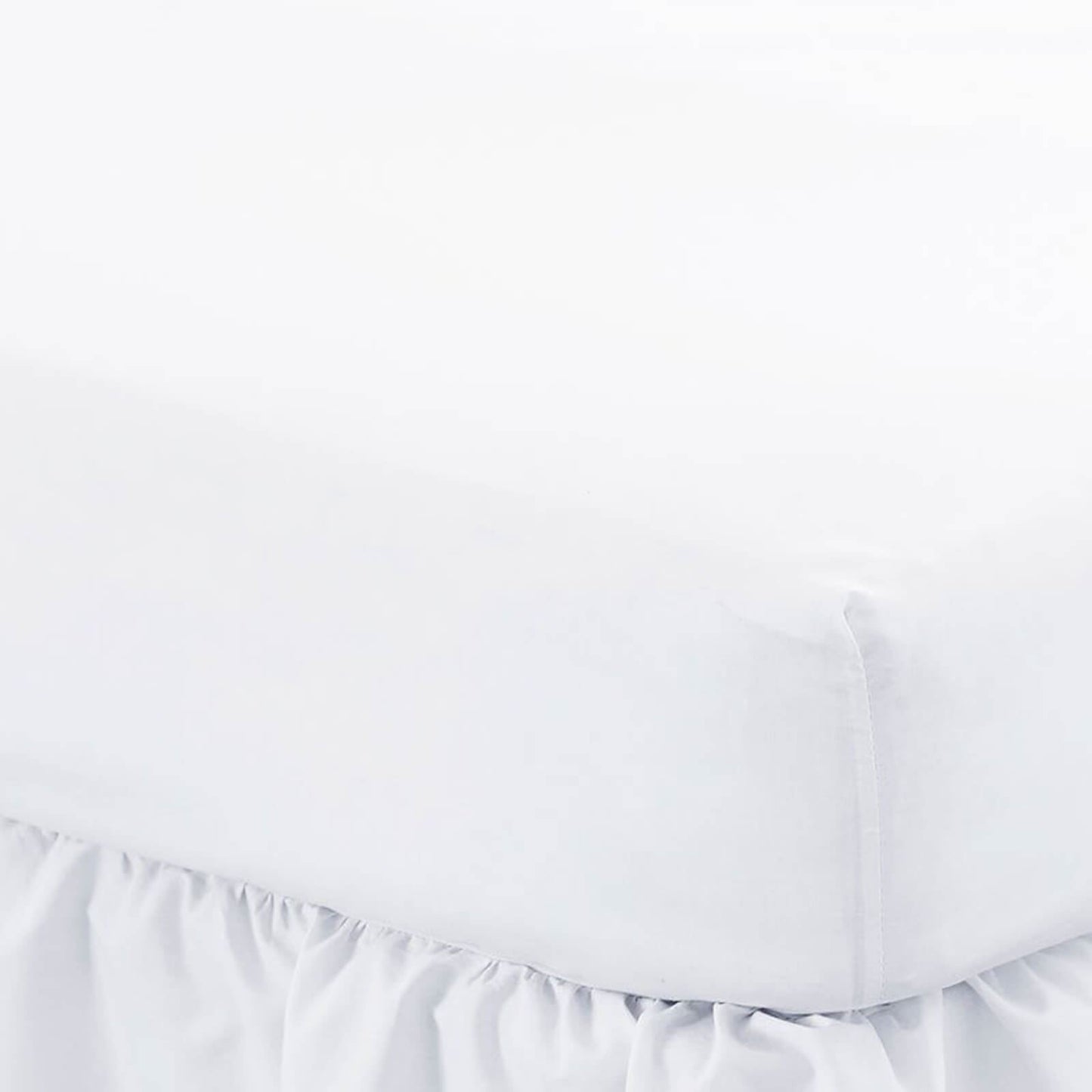 Percale White Fitted Sheet