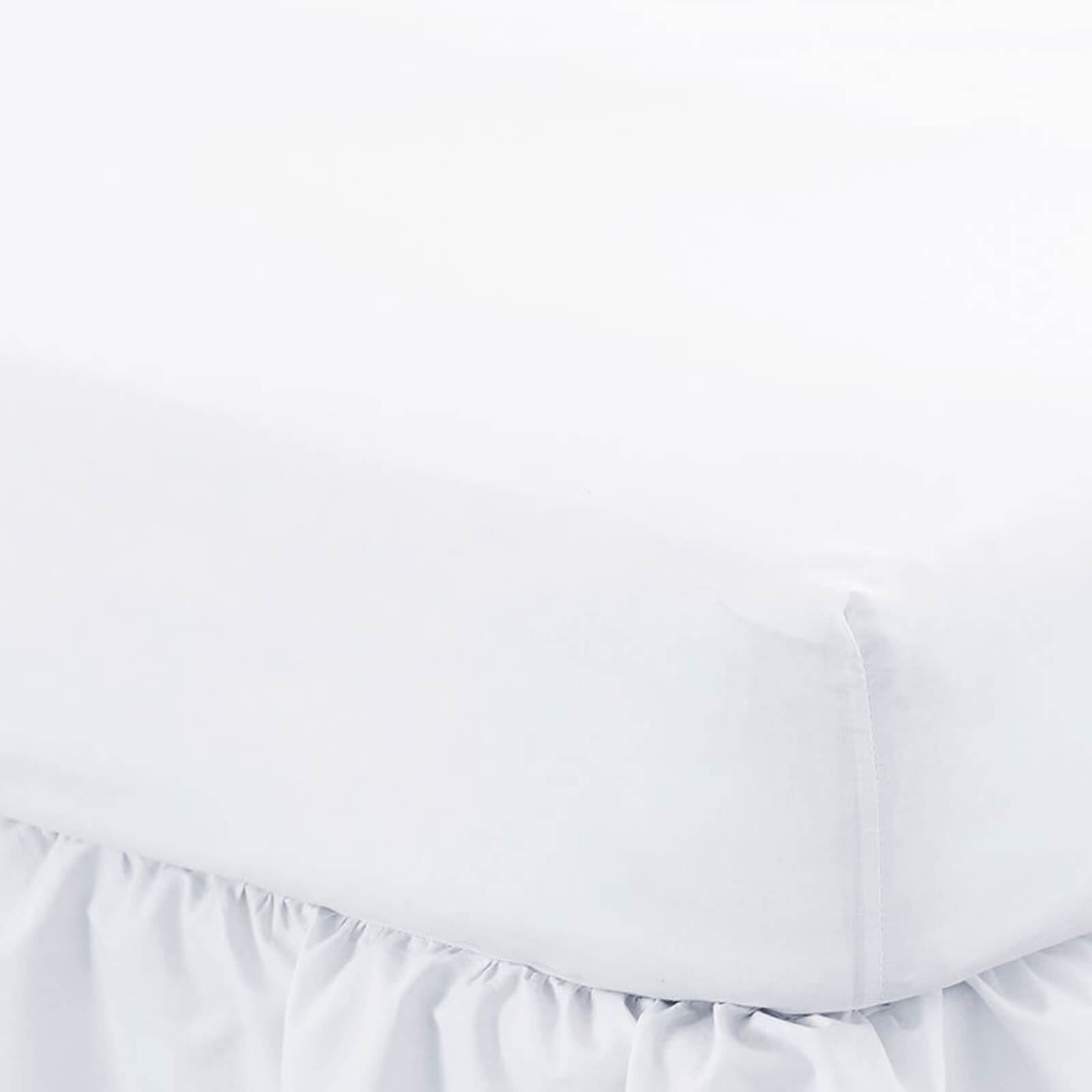 Percale White Fitted Sheet