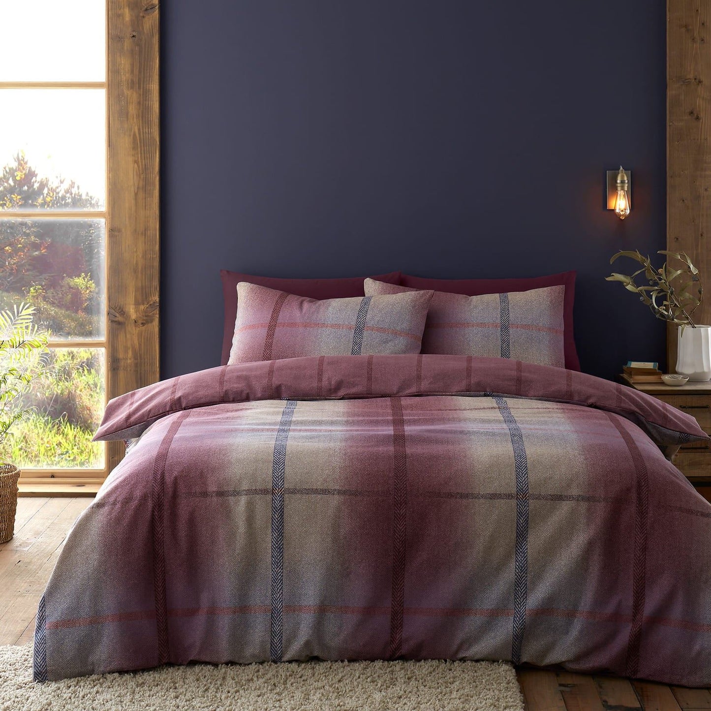 Melrose Tweed Plum Duvet Set