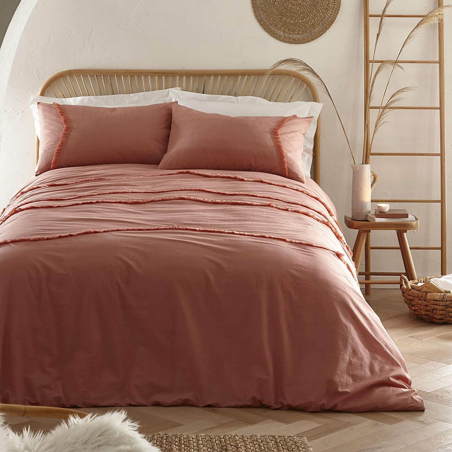 Tabitha Dark Coral Duvet Set