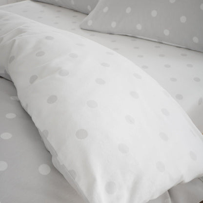 Brushed Polka Dot Grey Fitted Sheet