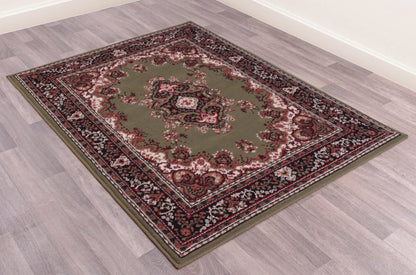 Traditional Poly Lancashire Green Rugs