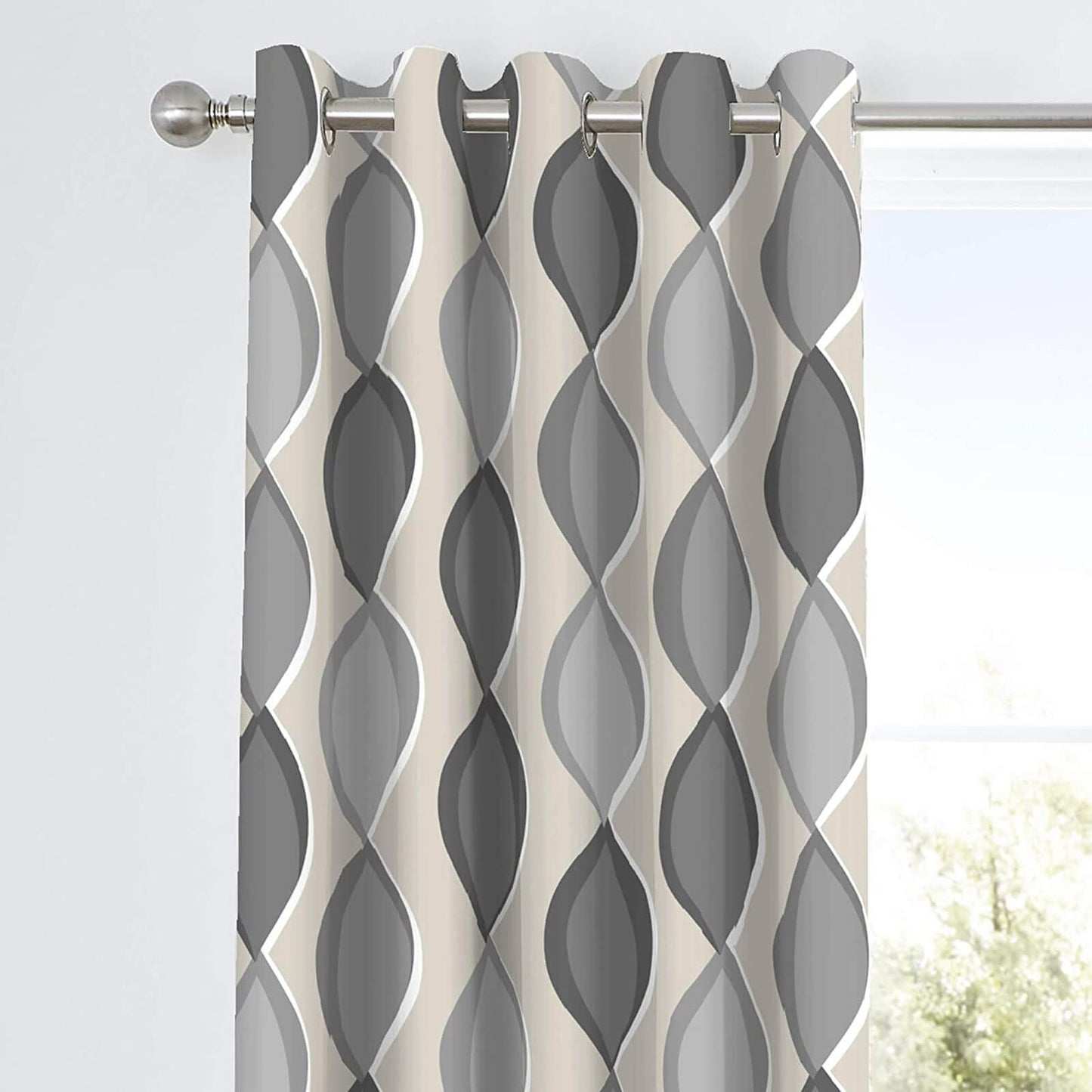 Lennox Grey Eyelet Curtains