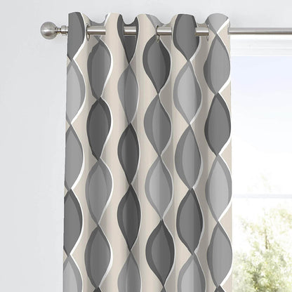 Lennox Grey Eyelet Curtains