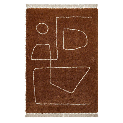 Boho A474 Rust Modern Rug