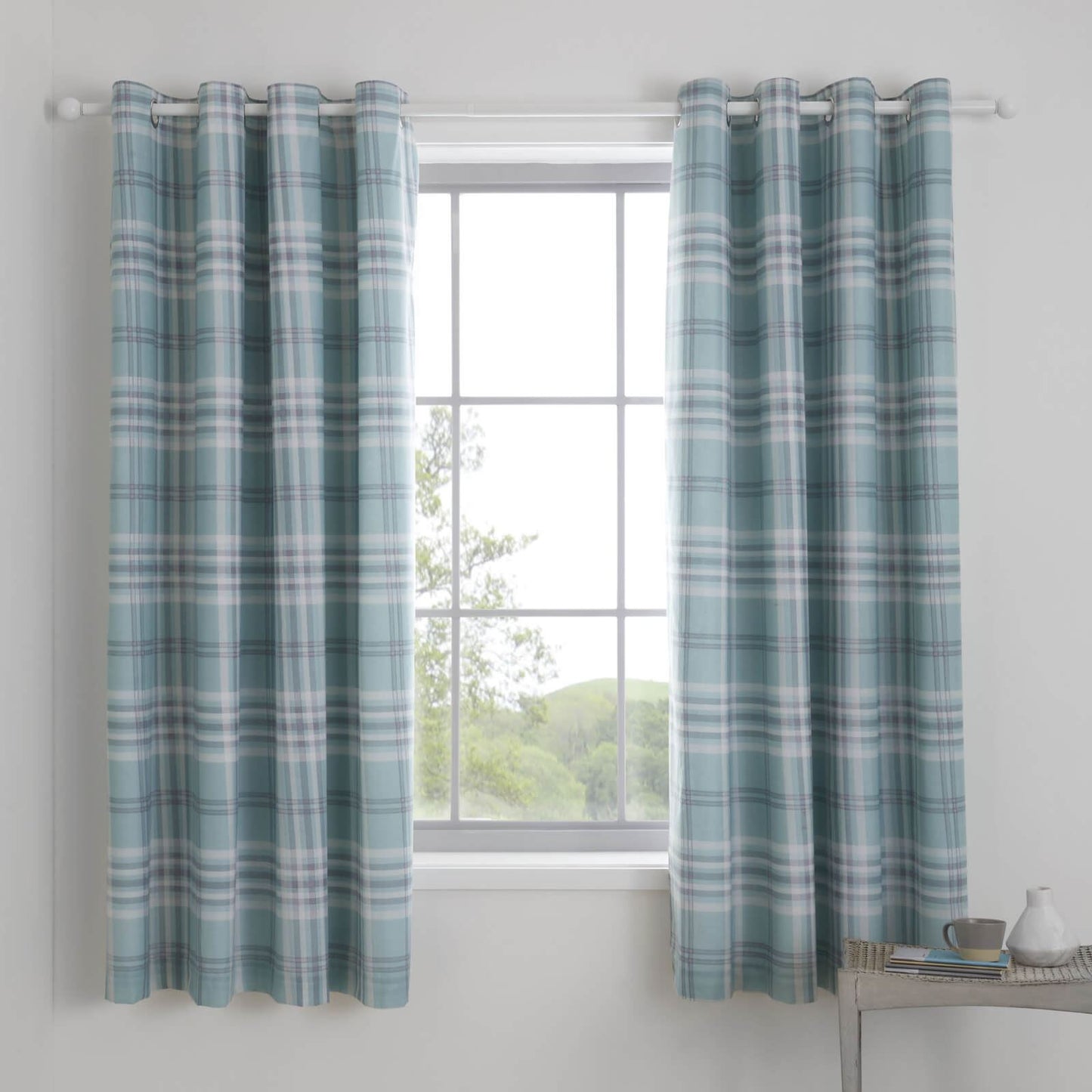 Kelso Mint Eyelet Curtains