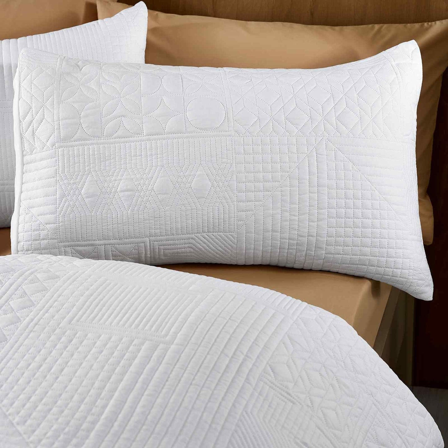 Folkstone Geo White Duvet Cover Set