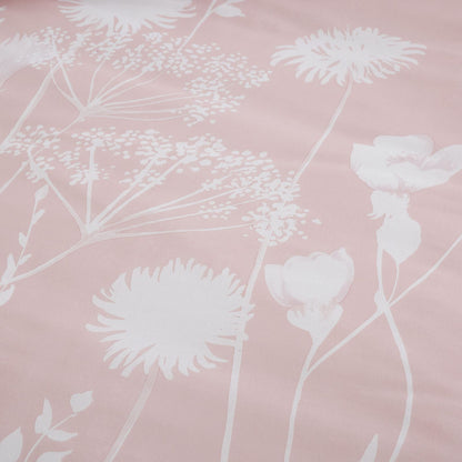 Meadowsweet Floral Blush Pink Duvet Set