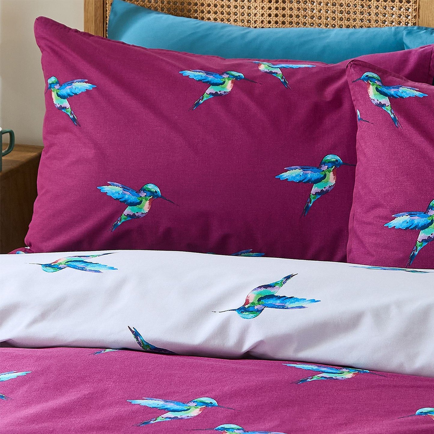 Their Nibs Hummingbird Plum Duvet Cover Set