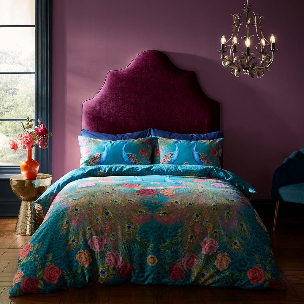 Xanadu Peacock Teal Duvet Cover Set