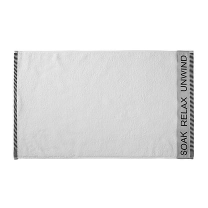 Catherine Lansfield Relax and Unwind White Towel and Sheet