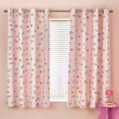 Forever Together Pastel Curtains Two Panels - 66x72 Inch