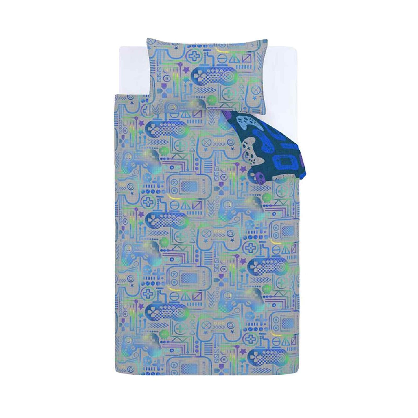 Gamer Grey Duvet Cover Set