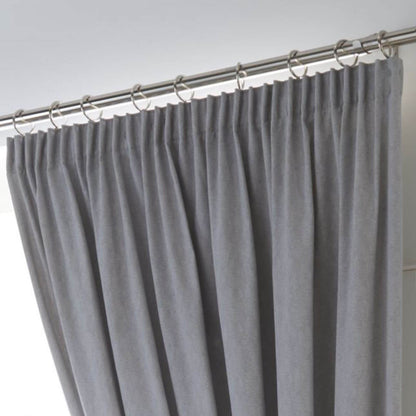 Dijon Silver Pencil Pleat Curtains