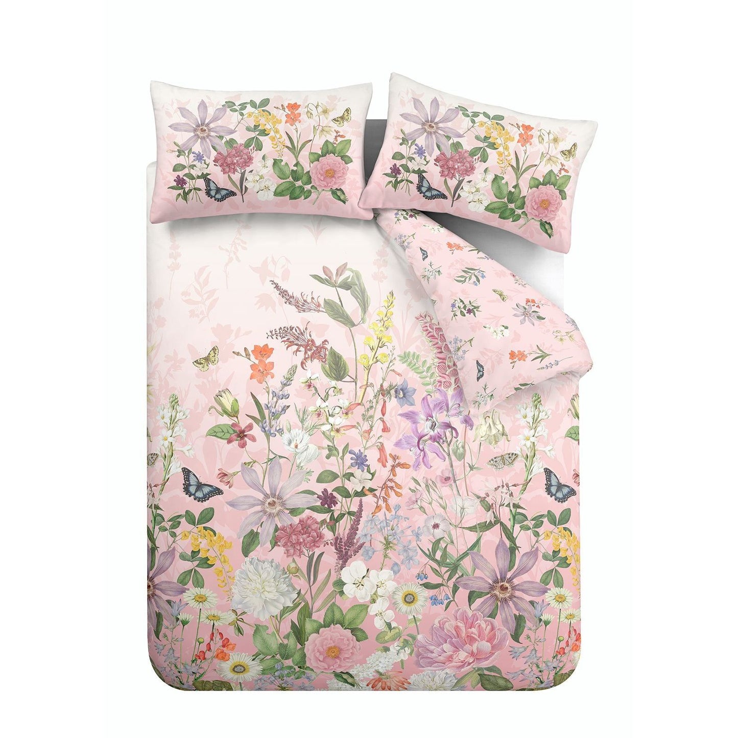 RHS x Catherine Lansfield Enchanted Butterfly Garden Pink Duvet Cover Set