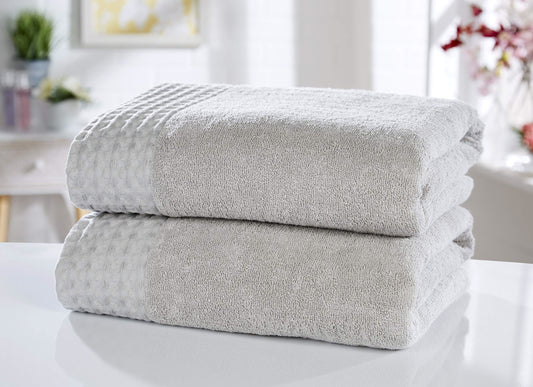 Retreat Silver Bath Sheet Pair