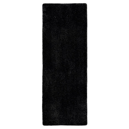 Snug Black Plain Rug