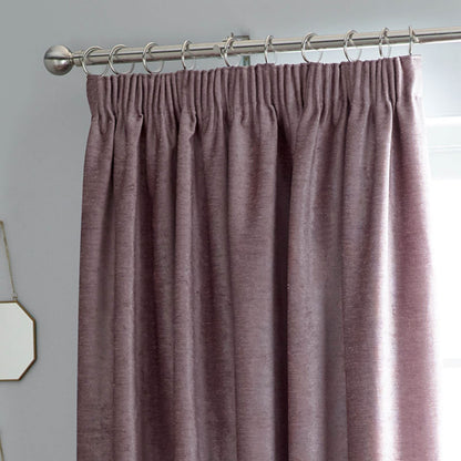 Langley Plain Heather Pencil Pleat Curtains