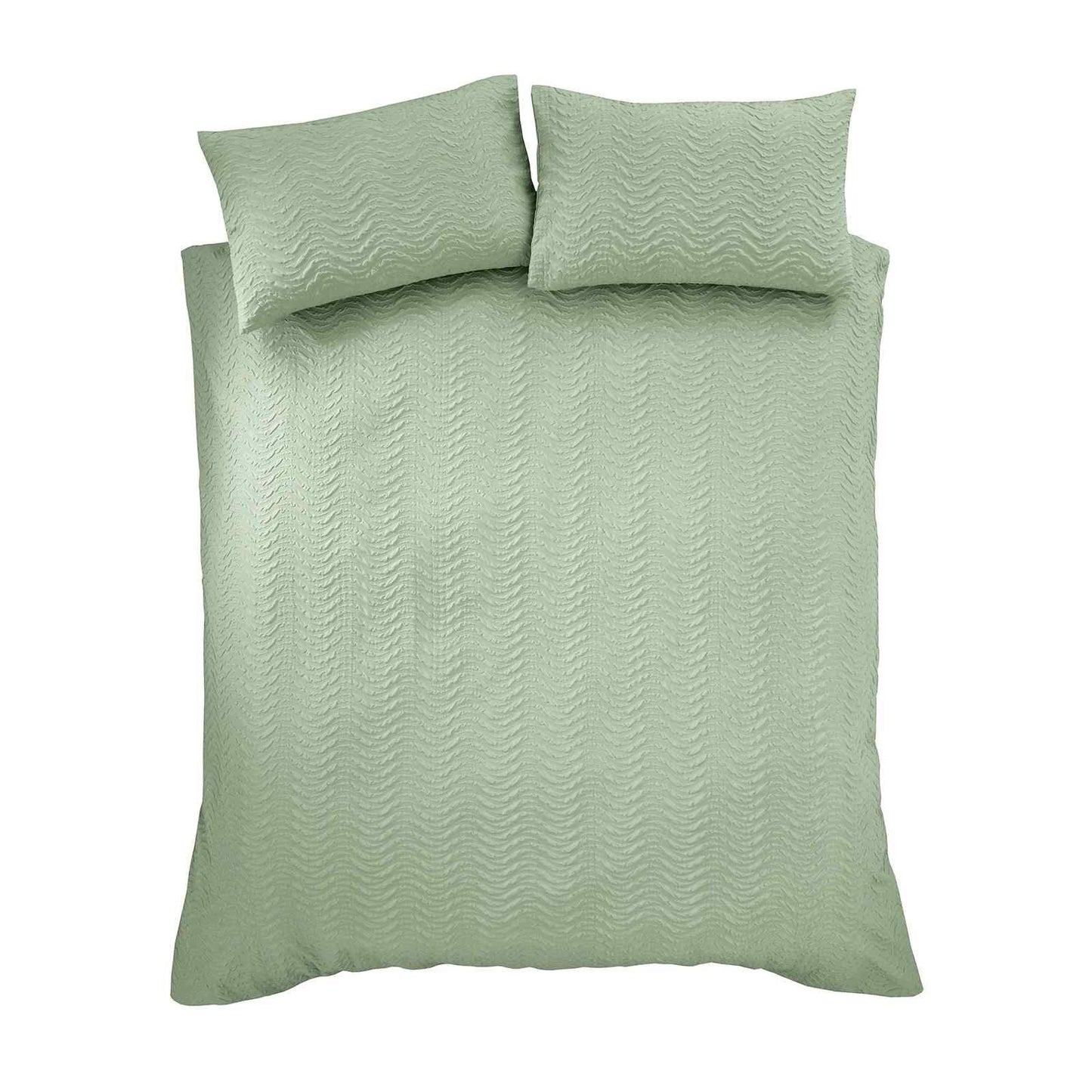 Heatset Wave Mint Green Duvet Cover Set