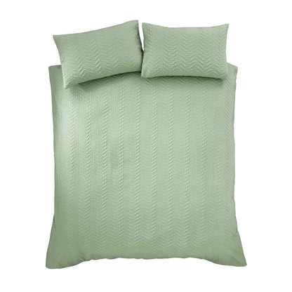 Heatset Wave Mint Green Duvet Cover Set