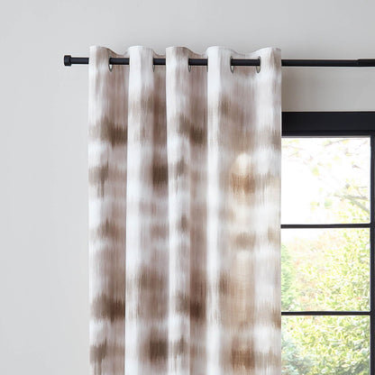 Ombre Texture Natural Curtains Two Panels