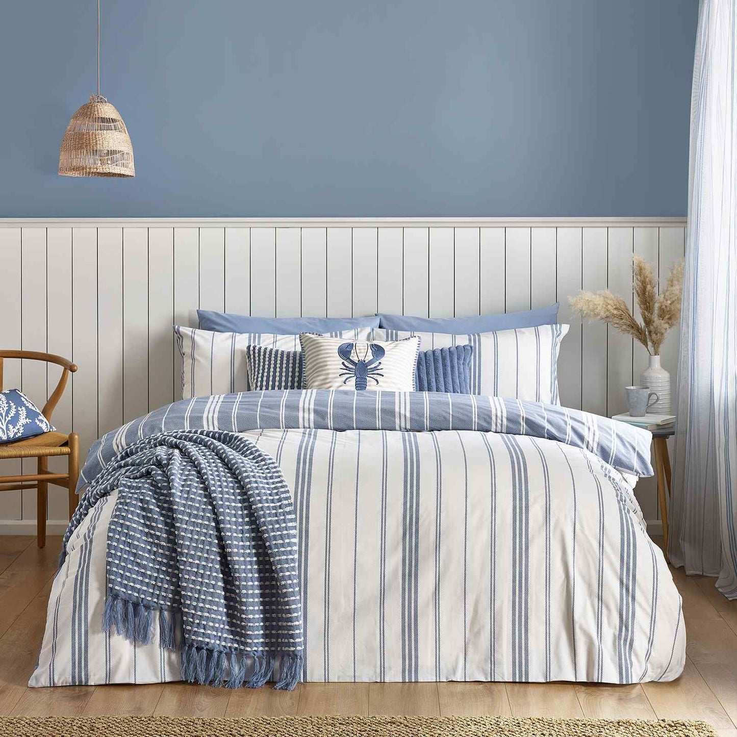 Harbour Stripe Blue Duvet Cover Set