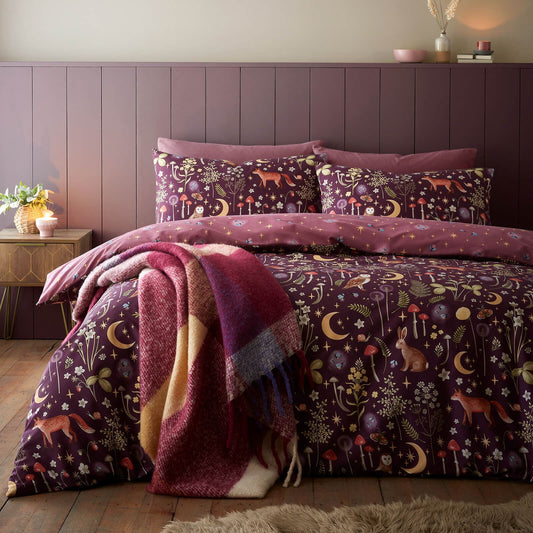 Enchanted Twilight Plum Duvet Cover Set